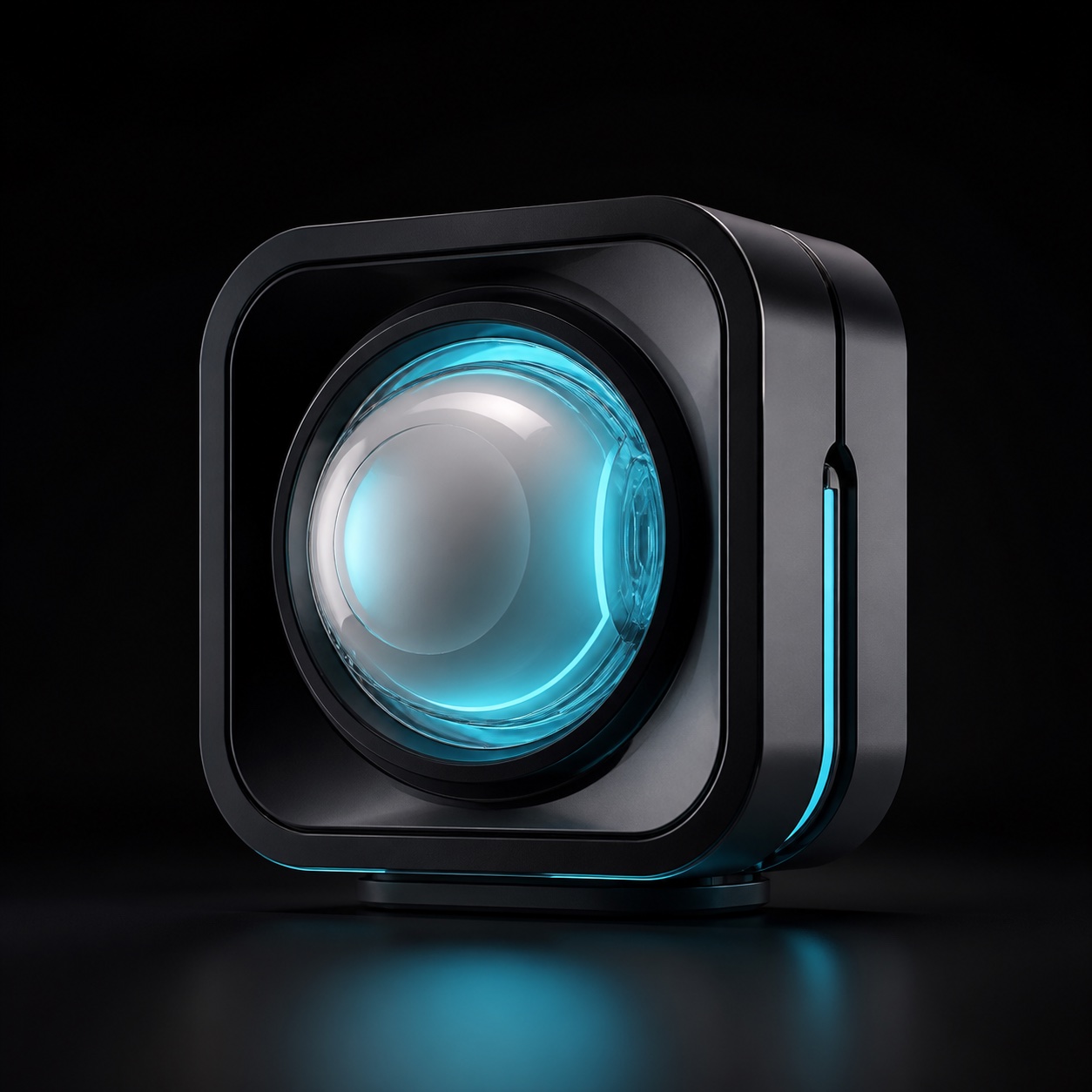 A cyan product device representing an AI companion app